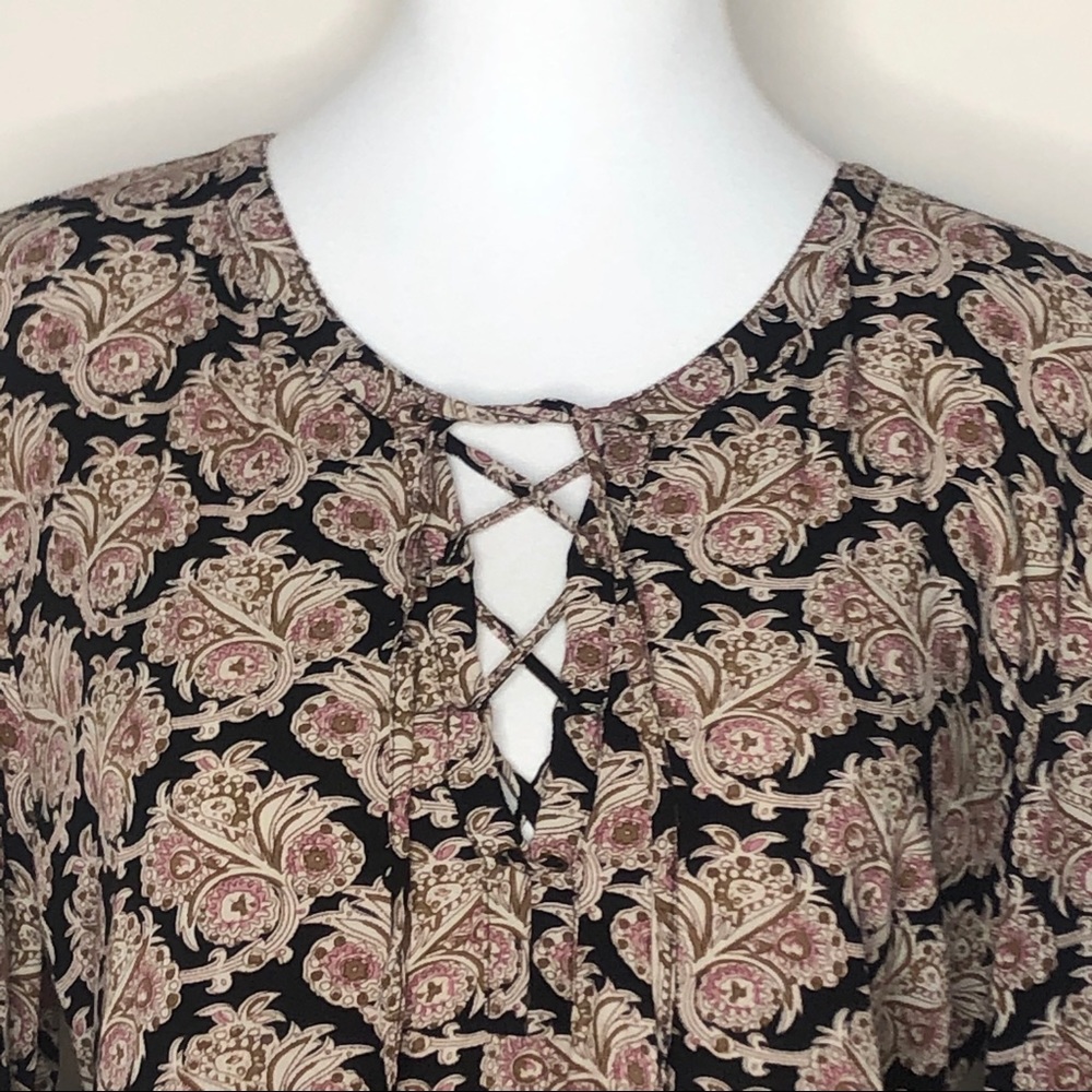 Daniel Rainn Paisley Cottagecore Babydoll Blouse - Picture 8 of 12